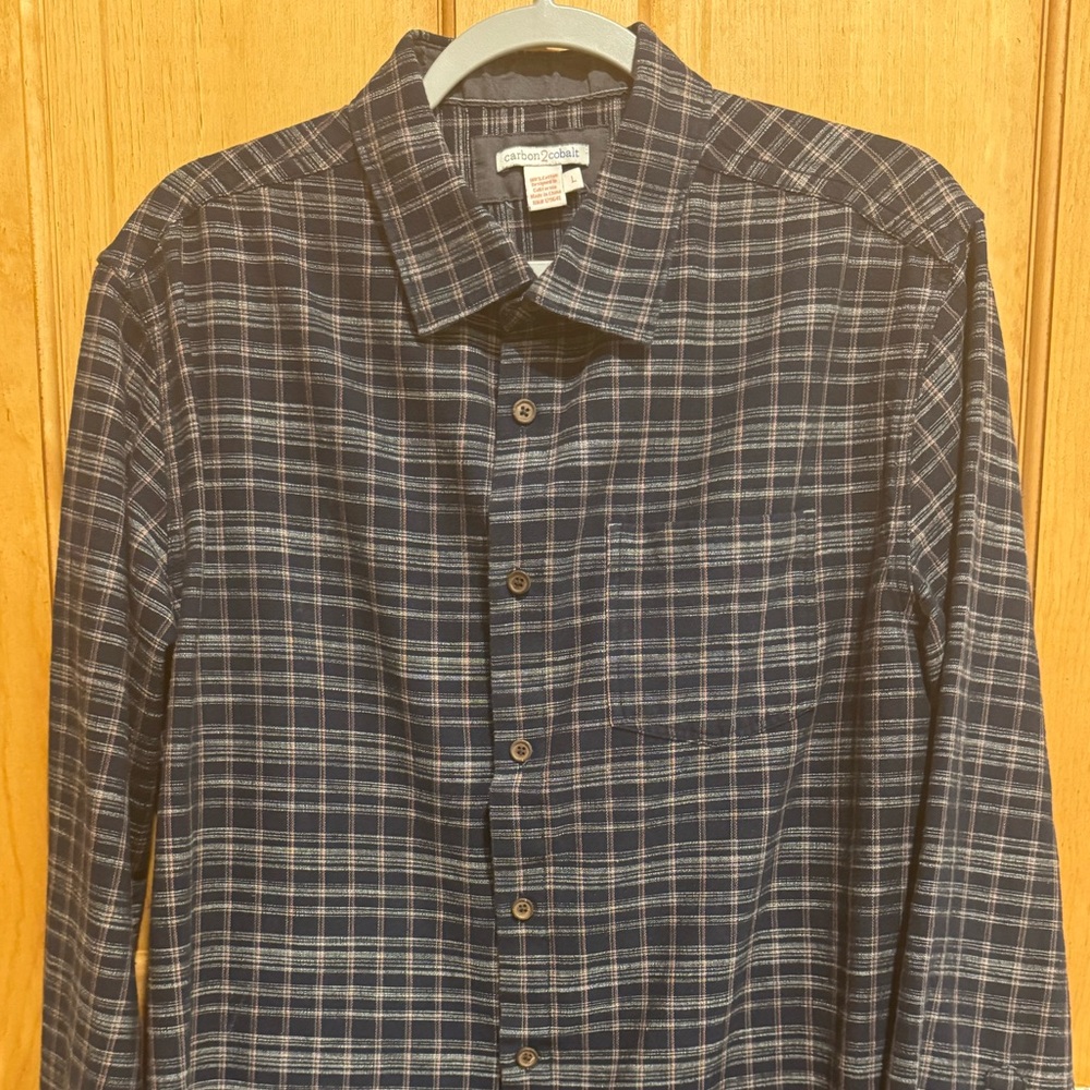 Men's Blue Plaid Shirt